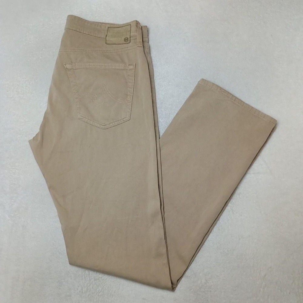 AG Adriano Goldschmied Jeans Mens 33x34 Beige Protege Straight Stretch 5 Pocket